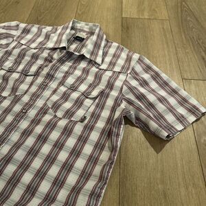 Tony Hawk Men's Plaid Short Sleeve Pearl Snap Size Medium Street wear Country‎